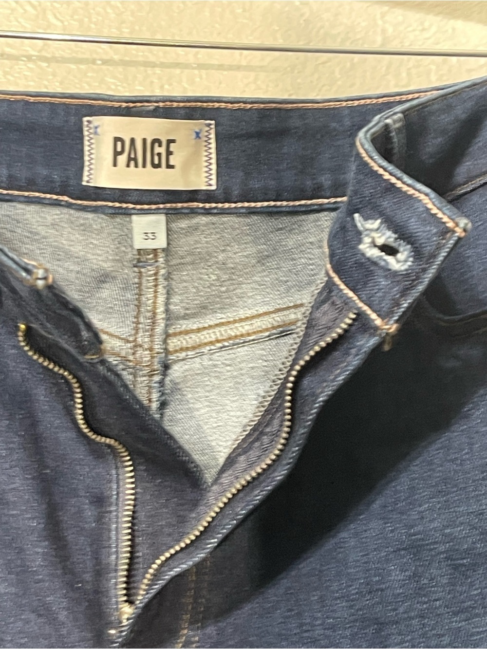 NWT Anthropologie Paige Anessa High Ankle Wide Ankle Dark Wash Jeans  - Size 33 - Picture 5 of 7